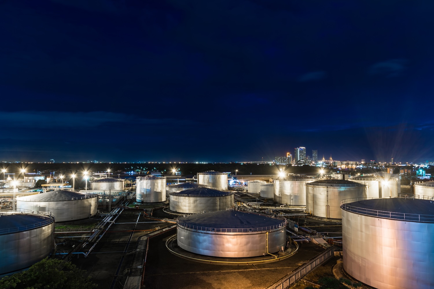 image of oil tanks